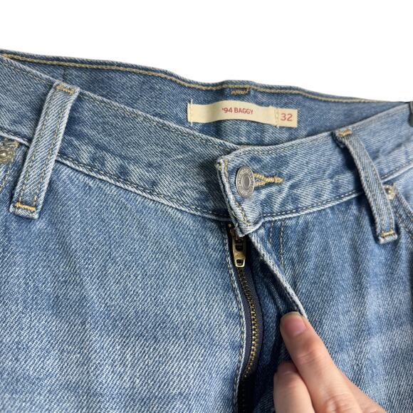 Levi’s ‘94 Baggy Straight Leg Wide Leg Distressed Women’s 32 Size 14 Mid-Rise - Picture 6 of 16